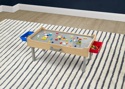 Play N Store Building Bricks Play Table with 100+ Play Bricks Included