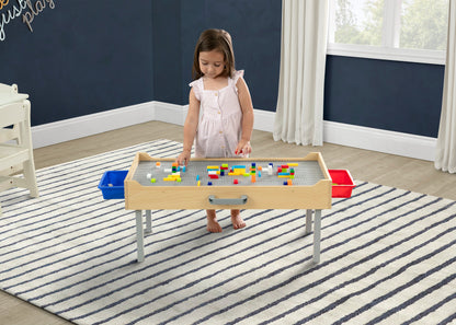 Play N Store Building Bricks Play Table with 100+ Play Bricks Included