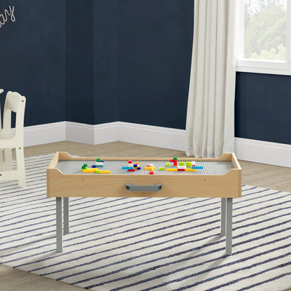 Play N Store Building Bricks Play Table with 100+ Play Bricks Included