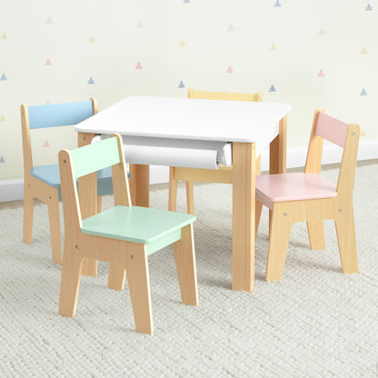 GapKids Table and 4 Chair Set with Paper Roll Holder